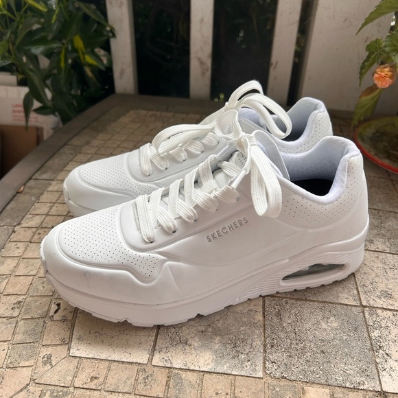 Skechers Uno Stand On Air Classic White Athletic Shoes sz 7 - Picture 1 of 5